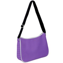 Floral Purple - Zip Up Shoulder Bag by FashionLane