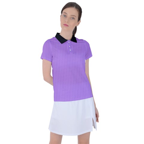 Floral Purple - Women s Polo Tee by FashionLane