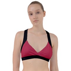 French Raspberry Red - Sweetheart Sports Bra