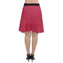 French Raspberry Red - Chiffon Wrap Front Skirt View2