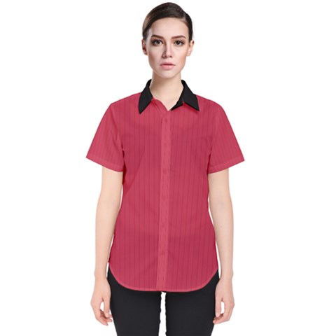 French Raspberry Red - Women s Short Sleeve Shirt by FashionLane