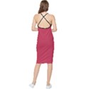 French Raspberry Red - Bodycon Cross Back Summer Dress View2