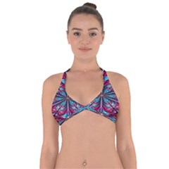 Fractal Flower Halter Neck Bikini Top by Sparkle