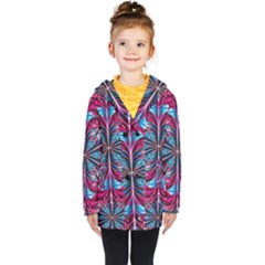 Fractal Flower Kids  Double Breasted Button Coat by Sparkle