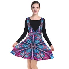 Fractal Flower Plunge Pinafore Dress by Sparkle