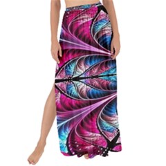 Fractal Flower Maxi Chiffon Tie-up Sarong by Sparkle