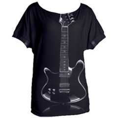 Fractal Guitar Women s Oversized Tee by Sparkle