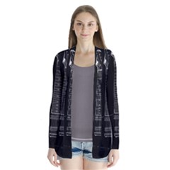 Fractal Guitar Drape Collar Cardigan by Sparkle