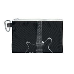 Fractal Guitar Canvas Cosmetic Bag (medium) by Sparkle