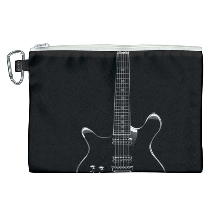 Fractal Guitar Canvas Cosmetic Bag (XL)