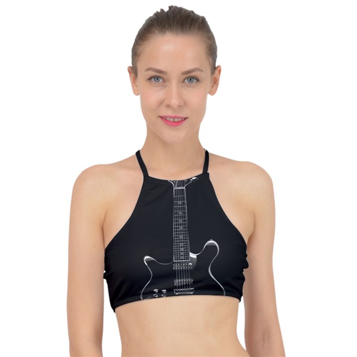 Fractal Guitar Racer Front Bikini Top