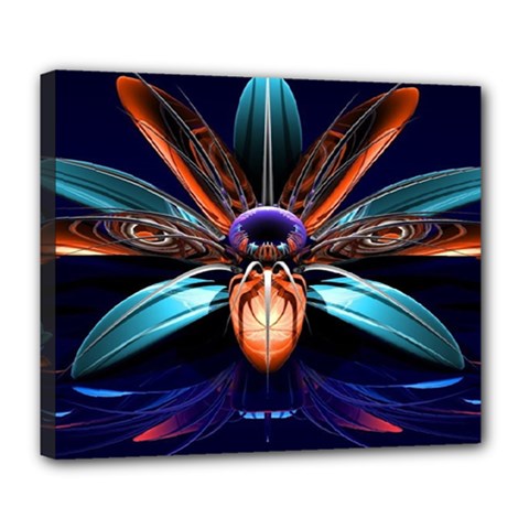 Fractal Flower Deluxe Canvas 24  X 20  (stretched) by Sparkle