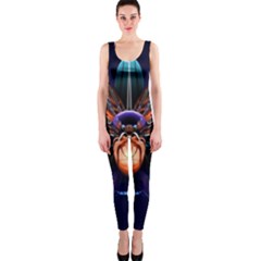 Fractal Flower One Piece Catsuit by Sparkle