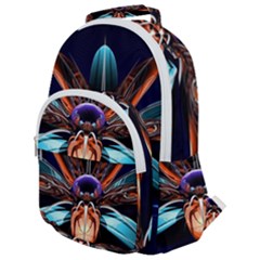 Fractal Flower Rounded Multi Pocket Backpack by Sparkle