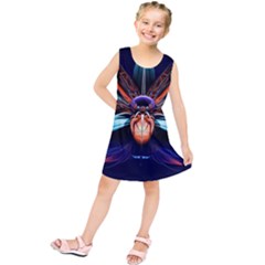 Fractal Flower Kids  Tunic Dress by Sparkle