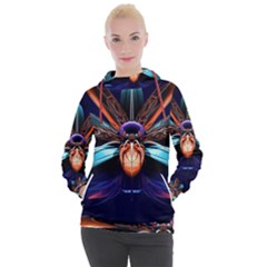 Fractal Flower Women s Hooded Pullover by Sparkle