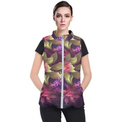 Fractal Flower Women s Puffer Vest