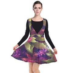 Fractal Flower Plunge Pinafore Dress by Sparkle