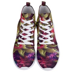 Fractal Flower Men s Lightweight High Top Sneakers by Sparkle