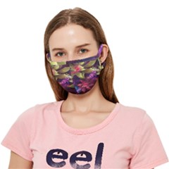 Fractal Flower Crease Cloth Face Mask (adult) by Sparkle