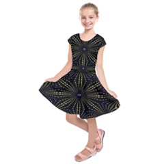 Fractal Mandale Kids  Short Sleeve Dress by Sparkle