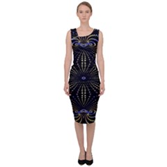 Fractal Mandale Sleeveless Pencil Dress by Sparkle