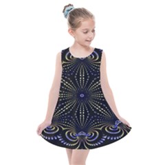 Fractal Mandale Kids  Summer Dress by Sparkle