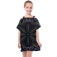 Fractal Mandale Kids  One Piece Chiffon Dress by Sparkle