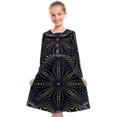 Fractal Mandale Kids  Midi Sailor Dress by Sparkle