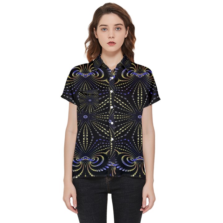 Fractal Mandale Short Sleeve Pocket Shirt