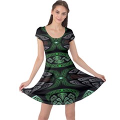 Fractal Illusion Cap Sleeve Dress by Sparkle