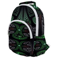 Fractal Illusion Rounded Multi Pocket Backpack by Sparkle