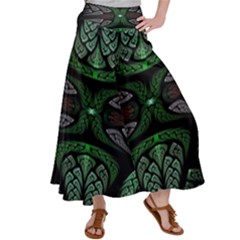 Fractal Illusion Satin Palazzo Pants by Sparkle