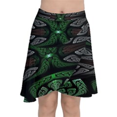 Fractal Illusion Chiffon Wrap Front Skirt by Sparkle