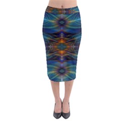 Fractal Flower Midi Pencil Skirt by Sparkle