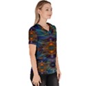 Fractal Flower Women s V-Neck Scrub Top View3