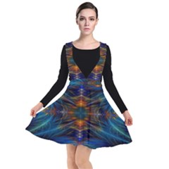 Fractal Flower Plunge Pinafore Dress by Sparkle