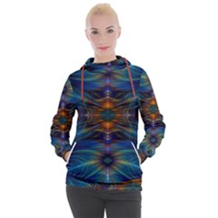 Fractal Flower Women s Hooded Pullover by Sparkle