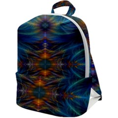 Fractal Flower Zip Up Backpack by Sparkle