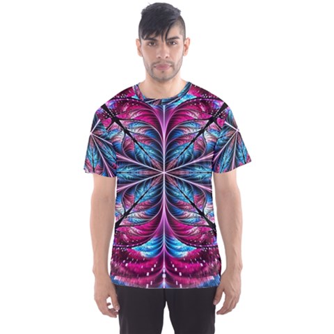 Fractal Flower Men s Sport Mesh Tee by Sparkle