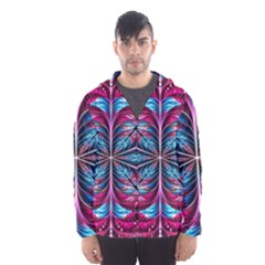 Fractal Flower Men s Hooded Windbreaker by Sparkle