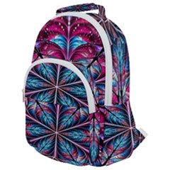 Fractal Flower Rounded Multi Pocket Backpack by Sparkle