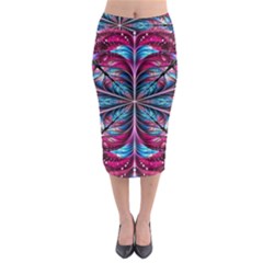 Fractal Flower Midi Pencil Skirt by Sparkle