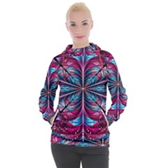 Fractal Flower Women s Hooded Pullover by Sparkle