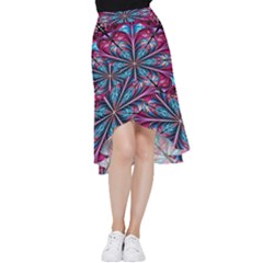 Fractal Flower Frill Hi Low Chiffon Skirt by Sparkle