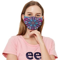 Fractal Flower Fitted Cloth Face Mask (adult) by Sparkle