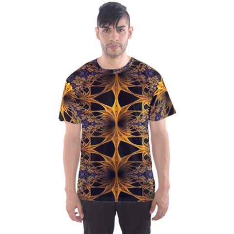 Fractal Flower Men s Sport Mesh Tee by Sparkle