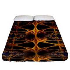 Fractal Flower Fitted Sheet (king Size) by Sparkle