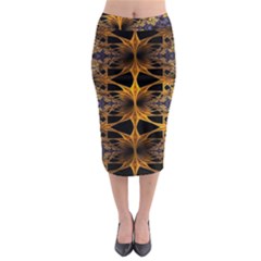 Fractal Flower Midi Pencil Skirt by Sparkle