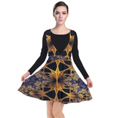 Fractal Flower Plunge Pinafore Dress by Sparkle